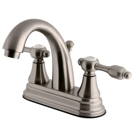 Kingston Brass KS7618TAL 4" Centerset Bathroom Faucet, Brushed Nickel KS7618TAL